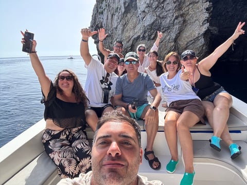 Celebrating near cliff